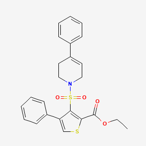 ethyl 4-phenyl-3-[(4-phenyl-3,6-dihydropyridin-1(2H)-yl)sulfonyl]thiophene-2-carboxylate