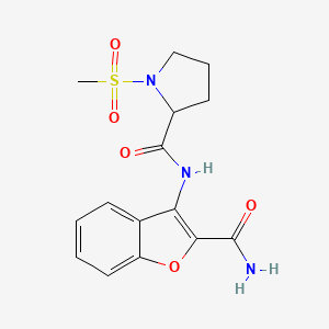 N-(2-carbamoylbenzofuran-3-yl)-1-(methylsulfonyl)pyrrolidine-2-carboxamide