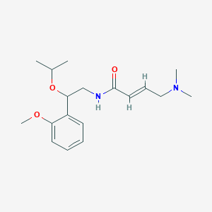 (E)-4-(Dimethylamino)-N-[2-(2-methoxyphenyl)-2-propan-2-yloxyethyl]but-2-enamide