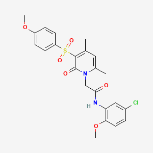 N-(5-chloro-2-methoxyphenyl)-2-(3-((4-methoxyphenyl)sulfonyl)-4,6-dimethyl-2-oxopyridin-1(2H)-yl)acetamide