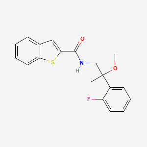 molecular formula C19H18FNO2S B2852313 N-[2-(2-fluorophenyl)-2-methoxypropyl]-1-benzothiophene-2-carboxamide CAS No. 1705275-84-8