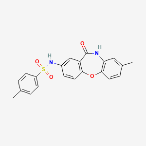 4-methyl-N-(8-methyl-11-oxo-10,11-dihydrodibenzo[b,f][1,4]oxazepin-2-yl)benzenesulfonamide
