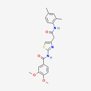 N-(4-(2-((2,4-dimethylphenyl)amino)-2-oxoethyl)thiazol-2-yl)-3,4-dimethoxybenzamide