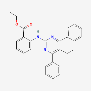 Ethyl 2-[(4-phenyl-5,6-dihydrobenzo[h]quinazolin-2-yl)amino]benzenecarboxylate