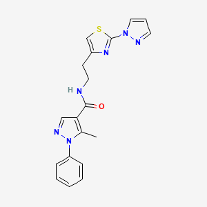 N-(2-(2-(1H-pyrazol-1-yl)thiazol-4-yl)ethyl)-5-methyl-1-phenyl-1H-pyrazole-4-carboxamide