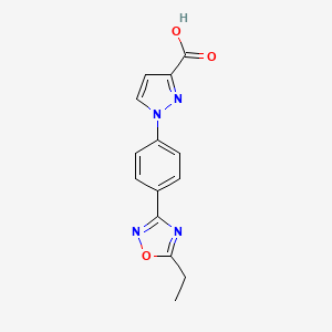 1-[4-(5-ethyl-1,2,4-oxadiazol-3-yl)phenyl]-1H-pyrazole-3-carboxylic acid