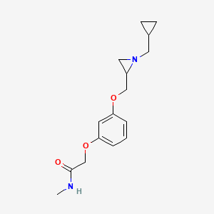 2-[3-[[1-(Cyclopropylmethyl)aziridin-2-yl]methoxy]phenoxy]-N-methylacetamide
