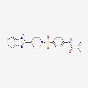 N-(4-((4-(1H-benzo[d]imidazol-2-yl)piperidin-1-yl)sulfonyl)phenyl)isobutyramide