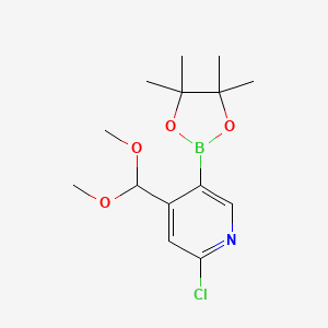 2-Chloro-4-(dimethoxymethyl)pyridine-5-boronic acid pinacol ester