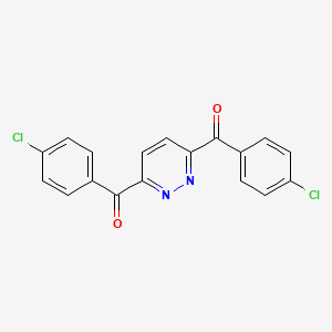 molecular formula C18H10Cl2N2O2 B2852354 3,6-bis(4-chlorobenzoyl)pyridazine CAS No. 400088-05-3