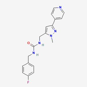 1-[(4-Fluorophenyl)methyl]-3-[(2-methyl-5-pyridin-4-ylpyrazol-3-yl)methyl]urea