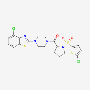 (4-(4-Chlorobenzo[d]thiazol-2-yl)piperazin-1-yl)(1-((5-chlorothiophen-2-yl)sulfonyl)pyrrolidin-2-yl)methanone