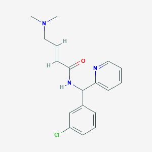 (E)-N-[(3-Chlorophenyl)-pyridin-2-ylmethyl]-4-(dimethylamino)but-2-enamide