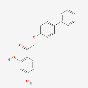 1-(2,4-Dihydroxyphenyl)-2-(4-phenylphenoxy)ethan-1-one