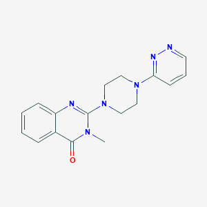 molecular formula C17H18N6O B2852397 3-Methyl-2-[4-(pyridazin-3-yl)piperazin-1-yl]-3,4-dihydroquinazolin-4-one CAS No. 2415518-81-7