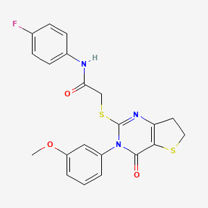 N-(4-fluorophenyl)-2-((3-(3-methoxyphenyl)-4-oxo-3,4,6,7-tetrahydrothieno[3,2-d]pyrimidin-2-yl)thio)acetamide