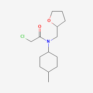 molecular formula C14H24ClNO2 B2852406 2-Chloro-N-(4-methylcyclohexyl)-N-(oxolan-2-ylmethyl)acetamide CAS No. 2411312-02-0