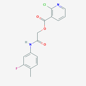 molecular formula C15H12ClFN2O3 B2852407 [2-(3-Fluoro-4-methylanilino)-2-oxoethyl] 2-chloropyridine-3-carboxylate CAS No. 878588-39-7