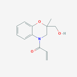 molecular formula C13H15NO3 B2852417 1-[2-(Hydroxymethyl)-2-methyl-3H-1,4-benzoxazin-4-yl]prop-2-en-1-one CAS No. 2305386-42-7