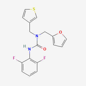 3-(2,6-Difluorophenyl)-1-(furan-2-ylmethyl)-1-(thiophen-3-ylmethyl)urea