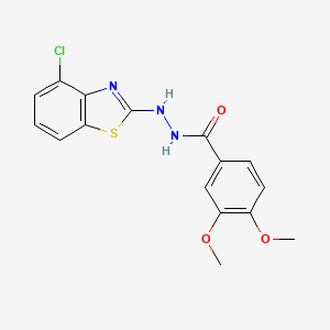 N'-(4-chloro-1,3-benzothiazol-2-yl)-3,4-dimethoxybenzohydrazide