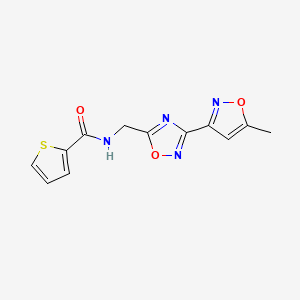 N-((3-(5-methylisoxazol-3-yl)-1,2,4-oxadiazol-5-yl)methyl)thiophene-2-carboxamide