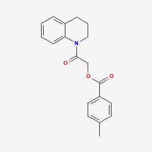 molecular formula C19H19NO3 B2852457 2-(3,4-dihydroquinolin-1(2H)-yl)-2-oxoethyl 4-methylbenzoate CAS No. 390393-42-7