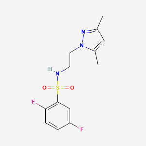 molecular formula C13H15F2N3O2S B2852460 N-(2-(3,5-dimethyl-1H-pyrazol-1-yl)ethyl)-2,5-difluorobenzenesulfonamide CAS No. 1234999-62-2
