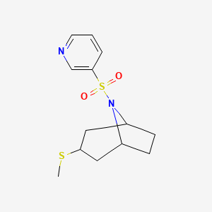 molecular formula C13H18N2O2S2 B2852466 (1R,5S)-3-(methylthio)-8-(pyridin-3-ylsulfonyl)-8-azabicyclo[3.2.1]octane CAS No. 1798540-29-0