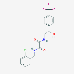 molecular formula C18H16ClF3N2O3 B2852474 N1-(2-chlorobenzyl)-N2-(2-hydroxy-2-(4-(trifluoromethyl)phenyl)ethyl)oxalamide CAS No. 1351644-75-1