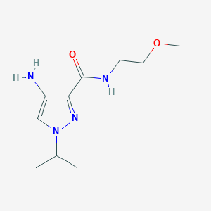 molecular formula C10H18N4O2 B2852479 4-Amino-1-isopropyl-N-(2-methoxyethyl)-1H-pyrazole-3-carboxamide CAS No. 2101198-00-7