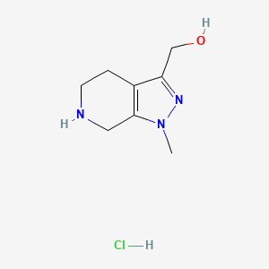 molecular formula C8H14ClN3O B2852485 {1-methyl-1H,4H,5H,6H,7H-pyrazolo[3,4-c]pyridin-3-yl}methanol hydrochloride CAS No. 1706452-48-3