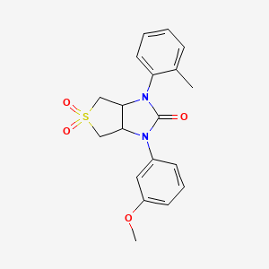 molecular formula C19H20N2O4S B2852488 1-(3-methoxyphenyl)-3-(o-tolyl)tetrahydro-1H-thieno[3,4-d]imidazol-2(3H)-one 5,5-dioxide CAS No. 446277-56-1