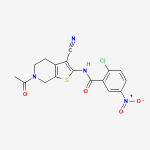 N-(6-acetyl-3-cyano-5,7-dihydro-4H-thieno[2,3-c]pyridin-2-yl)-2-chloro-5-nitrobenzamide
