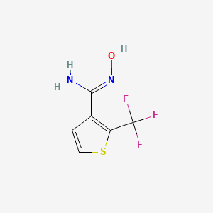 molecular formula C6H5F3N2OS B2852495 N'-Hydroxy-2-(trifluoromethyl)thiophene-3-carboximidamide CAS No. 2060523-52-4