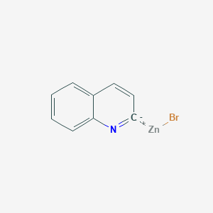 molecular formula C9H6BrNZn B2852496 2-Quinolylzinc bromide CAS No. 602331-29-3