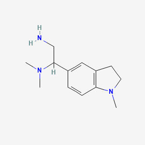 molecular formula C13H21N3 B2852508 N1,N1-DIMETHYL-1-(1-METHYL-2,3-DIHYDRO-1H-INDOL-5-YL)ETHANE-1,2-DIAMINE CAS No. 1172537-51-7