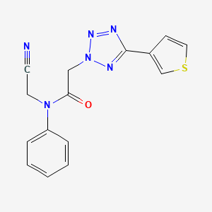 molecular formula C15H12N6OS B2852520 N-(cyanomethyl)-N-phenyl-2-[5-(thiophen-3-yl)-2H-1,2,3,4-tetrazol-2-yl]acetamide CAS No. 2094906-78-0