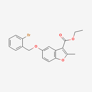 molecular formula C19H17BrO4 B2852535 Ethyl 5-[(2-bromobenzyl)oxy]-2-methyl-1-benzofuran-3-carboxylate CAS No. 308296-09-5