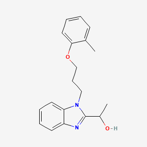 molecular formula C19H22N2O2 B2852544 1-[1-(3-o-Tolyloxy-propyl)-1H-benzoimidazol-2-yl]-ethanol CAS No. 615279-94-2
