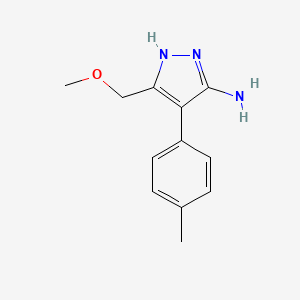 molecular formula C12H15N3O B2852547 3-(methoxymethyl)-4-(4-methylphenyl)-1H-pyrazol-5-amine CAS No. 895043-01-3