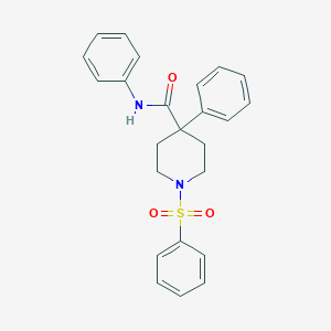 molecular formula C24H24N2O3S B285255 N,4-diphenyl-1-(phenylsulfonyl)piperidine-4-carboxamide 