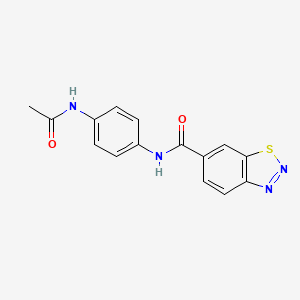 molecular formula C15H12N4O2S B2852550 N-(4-acetamidophenyl)-1,2,3-benzothiadiazole-6-carboxamide CAS No. 951899-81-3