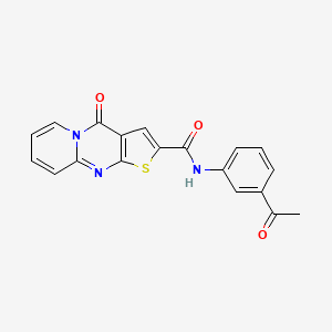 molecular formula C19H13N3O3S B2852587 N-(3-acetylphenyl)-4-oxo-4H-pyrido[1,2-a]thieno[2,3-d]pyrimidine-2-carboxamide CAS No. 690251-44-6