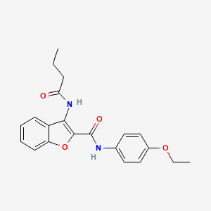 molecular formula C21H22N2O4 B2852621 3-butyramido-N-(4-ethoxyphenyl)benzofuran-2-carboxamide CAS No. 887887-41-4