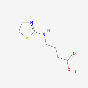 molecular formula C7H12N2O2S B2852634 4-((4,5-Dihydrothiazol-2-yl)amino)butanoic acid CAS No. 312750-77-9