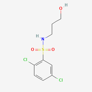 molecular formula C9H11Cl2NO3S B2852642 2,5-dichloro-N-(3-hydroxypropyl)benzenesulfonamide CAS No. 838870-48-7
