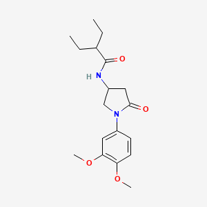 molecular formula C18H26N2O4 B2852651 N-[1-(3,4-dimethoxyphenyl)-5-oxopyrrolidin-3-yl]-2-ethylbutanamide CAS No. 900996-36-3