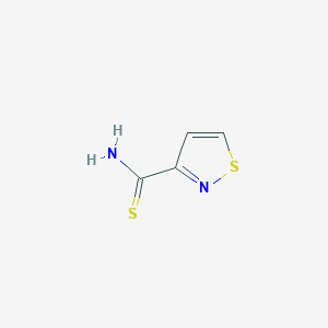 molecular formula C4H4N2S2 B2852665 1,2-Thiazole-3-carbothioamide CAS No. 2193068-07-2