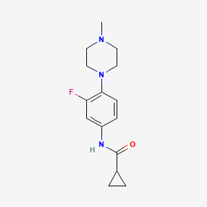 molecular formula C15H20FN3O B2852670 N-[3-fluoro-4-(4-methylpiperazin-1-yl)phenyl]cyclopropanecarboxamide CAS No. 478079-69-5